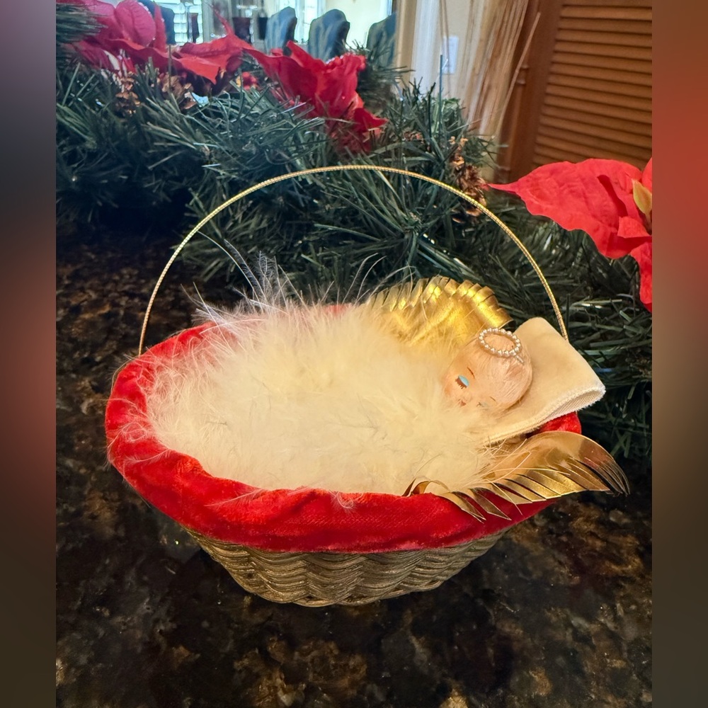Vintage Angel in Basket